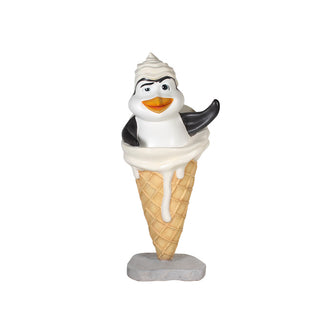 Penguin Bathing In Ice Cream