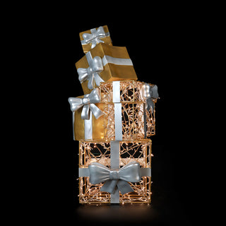 Christmas Gift Stack Large - Warm White