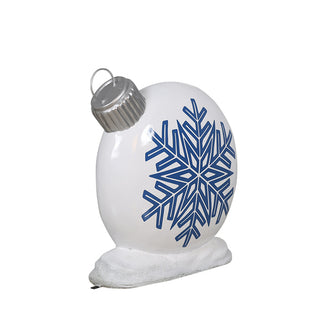 Snowflakes Flat Ornament White And Blue