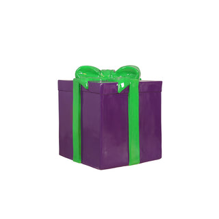 GIFT BOX LARGE (PURPLE AND GREEN RIBBON)