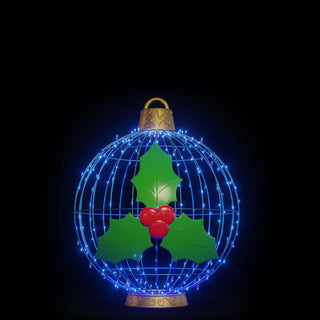Christmas Ball "mistletoe" (blue)