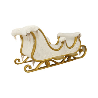 Santa Sleigh 4 Seater With Icycle (White/gold)
