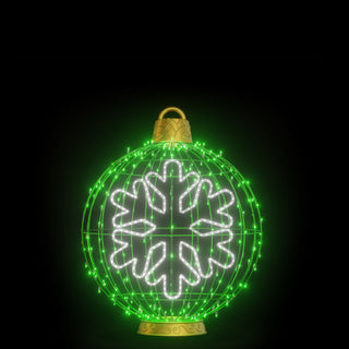 Christmas Ball "snowflake" (green)