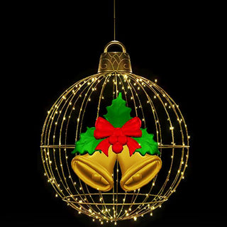 Christmas Ball "bells" (warm White) Hanging
