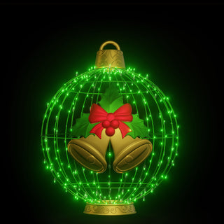 Christmas Ball "bells" (green) Standing