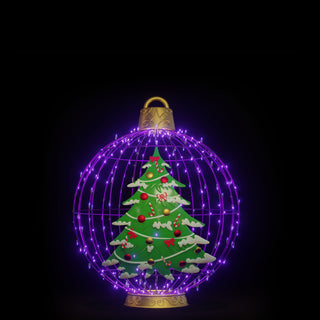 Christmas Ball "christmas Tree" (purple)