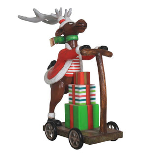 Holiday deer ON SCOOTER