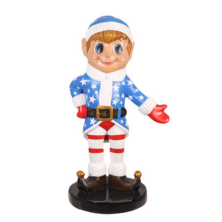 ELF BOY STANDING (US FLAG)